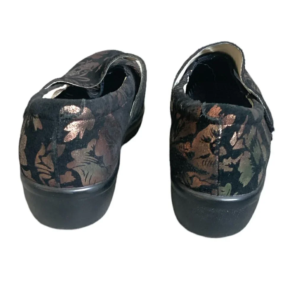 Alegria Lauryn  Metallic Floral Clogs/Shoes Sz 39 (US 8.5/9) #47A‎
